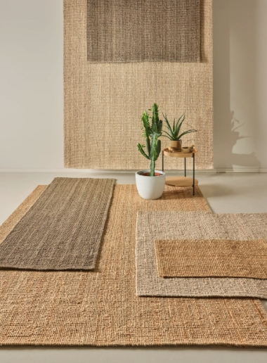 Diamond Weft Blue – Jute texture & finish
