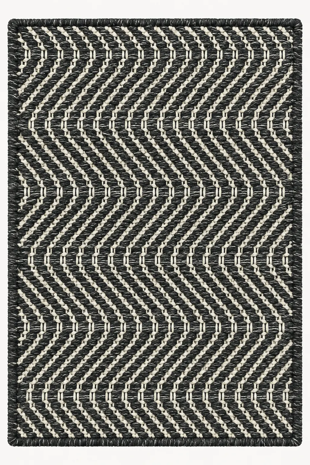Chevron Noir luxury rug design