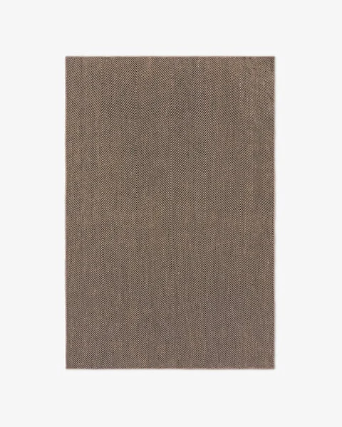 Reed Chevron Natural Ink luxury rug design