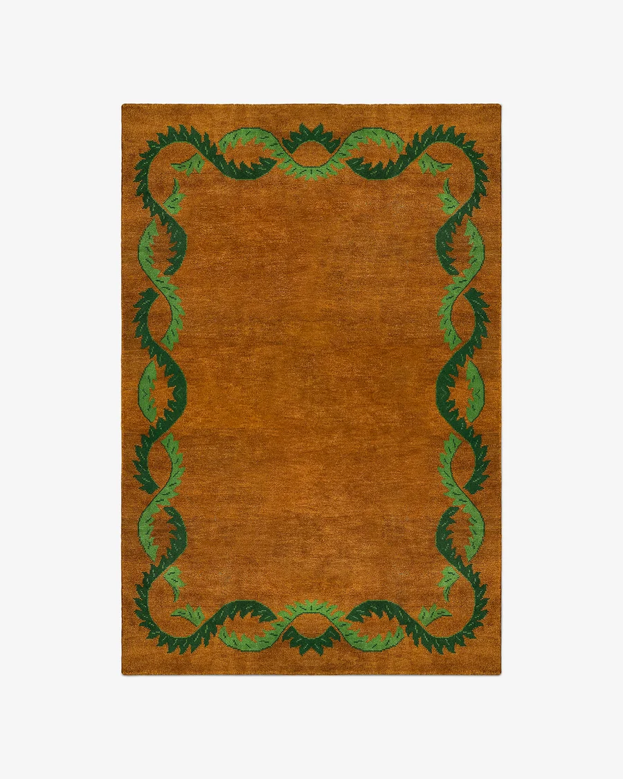 Botanical Cypress wool rug