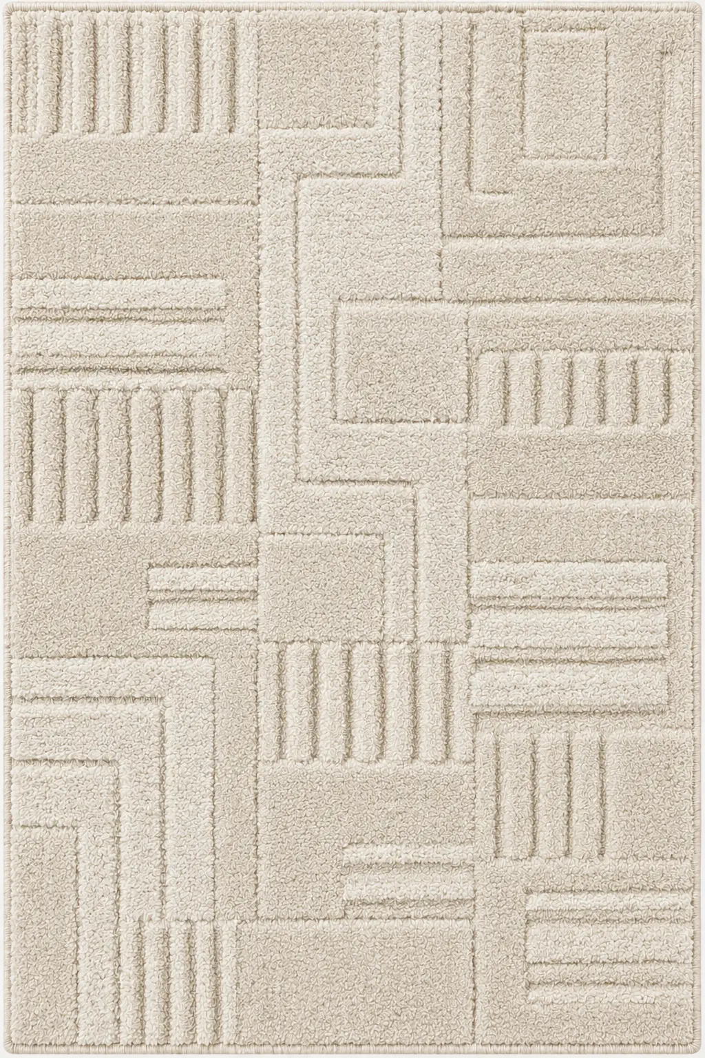 Relief Mosaic Ivory luxury rug design