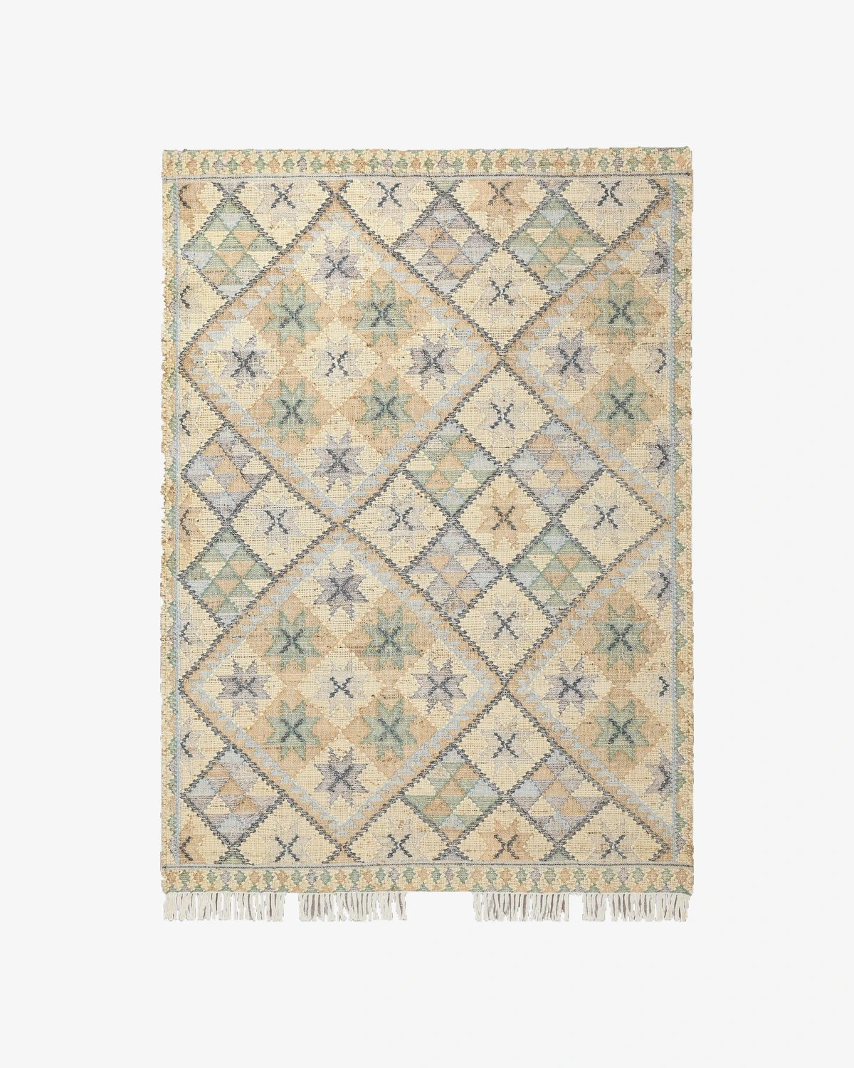 Mosaic Weft Sage luxury rug design