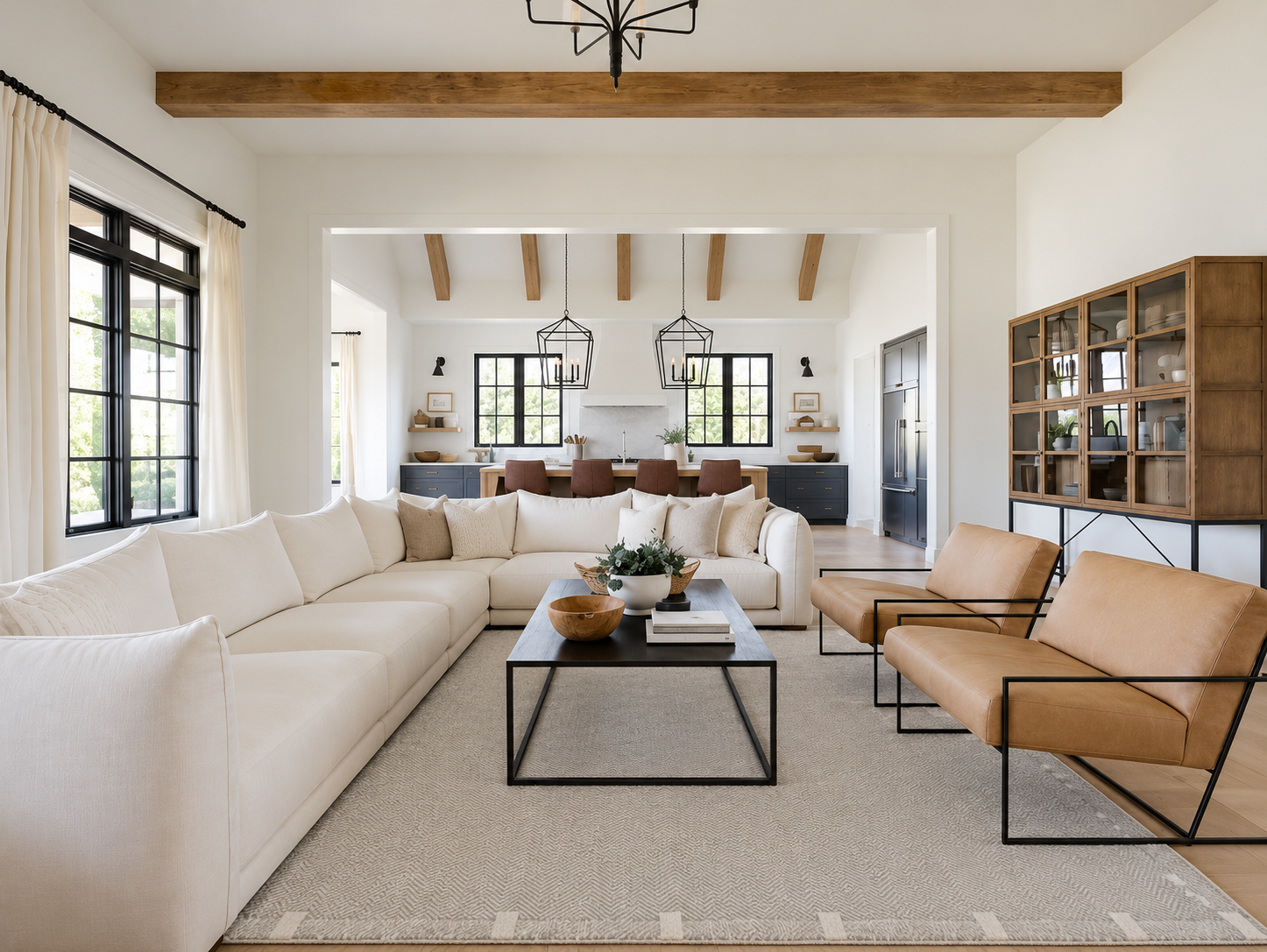 Handmade rug styled in a home