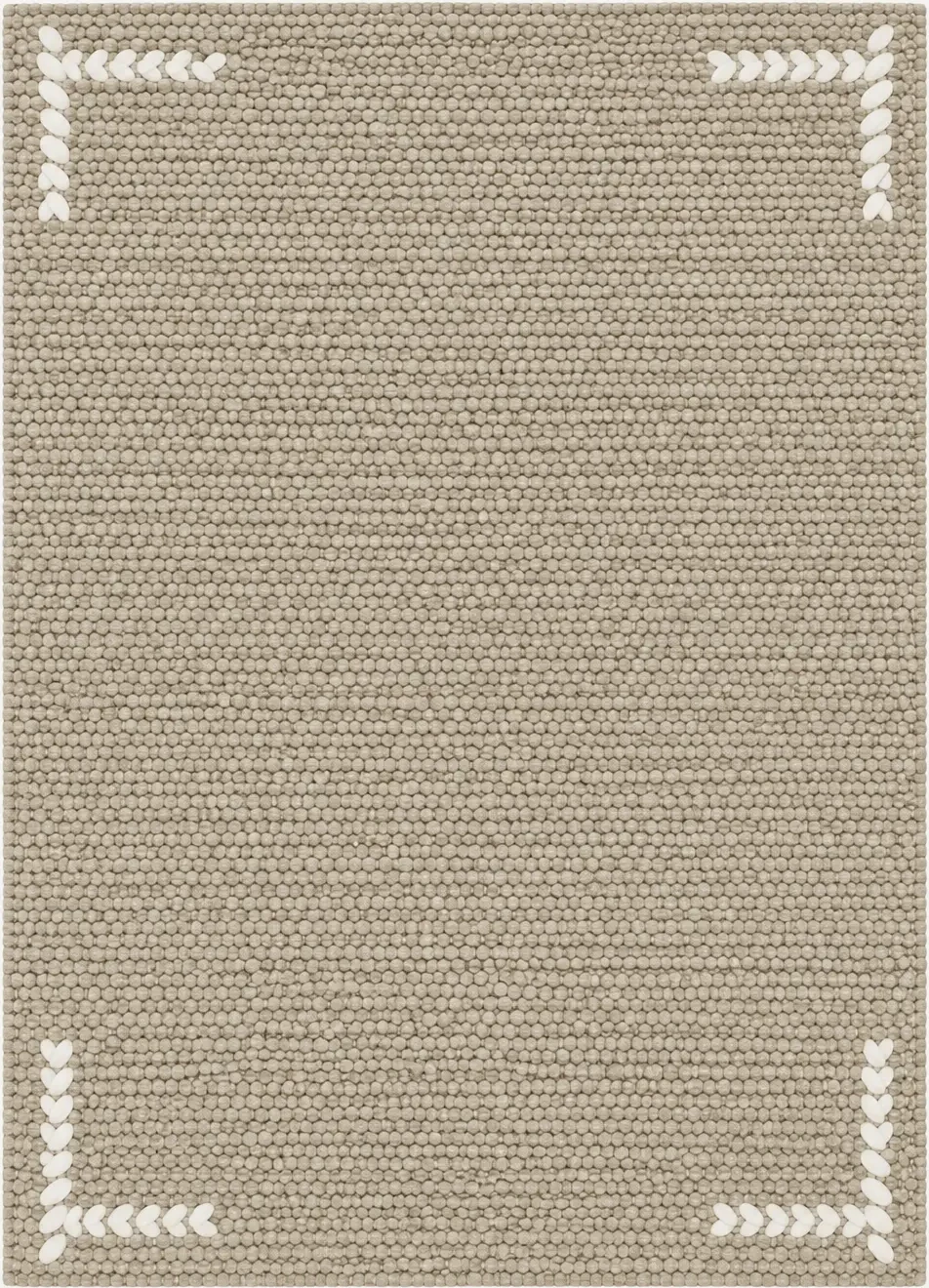 Corner Stitch Taupe luxury rug design
