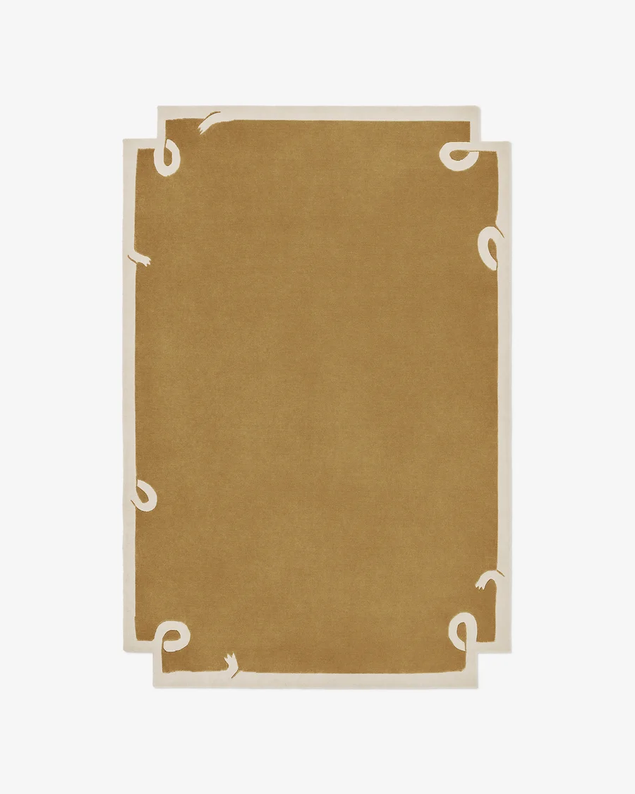 Ribbon Citron wool rug