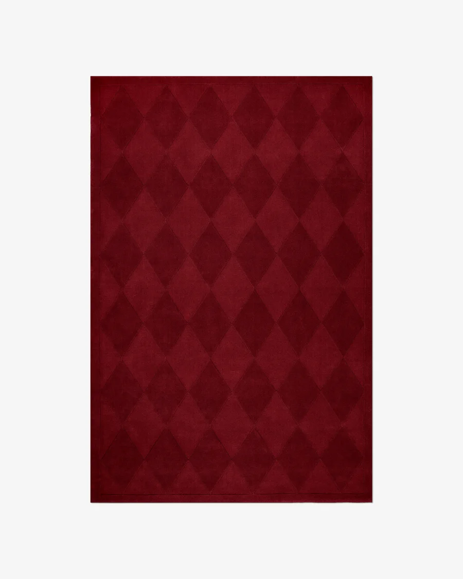 Facet Garnet wool rug