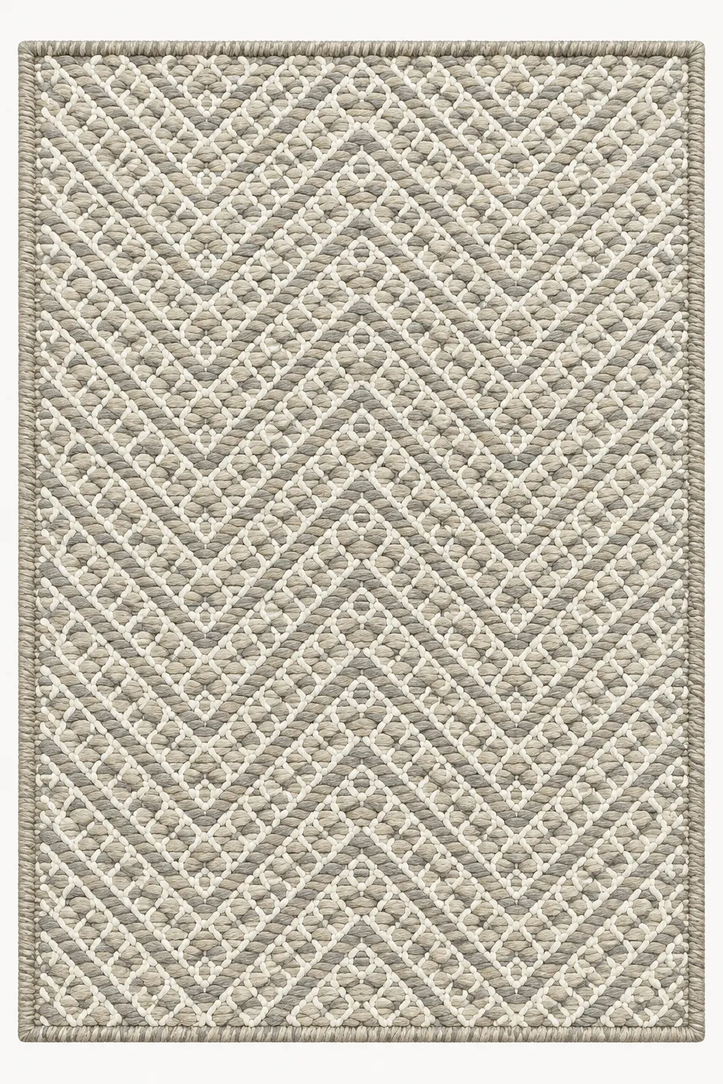 Lattice Chevron Mist luxury rug design