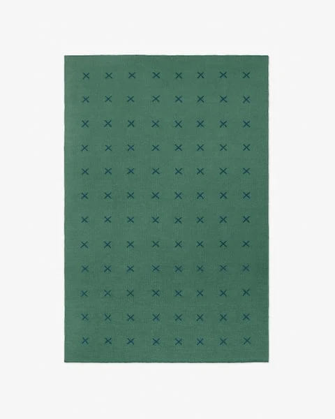 Crossline Moss Lagoon luxury rug design