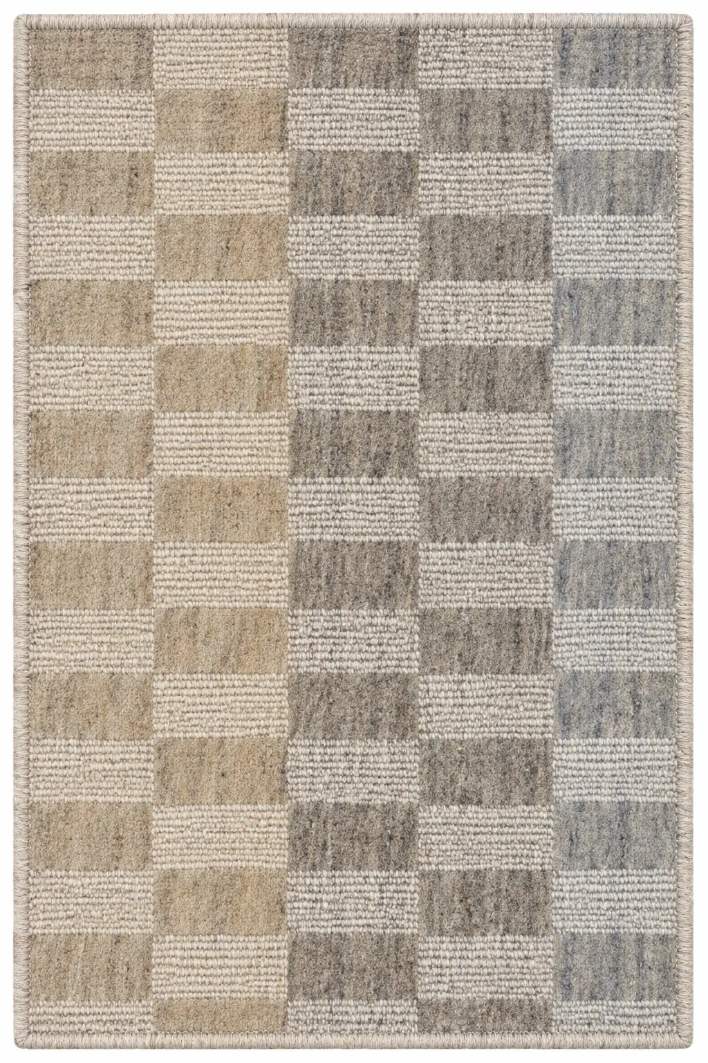 Atelier Check Mist luxury rug design