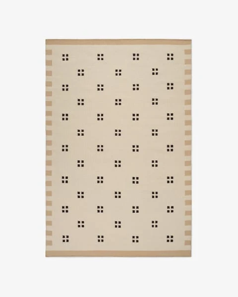Interlace Linen Rust luxury rug design