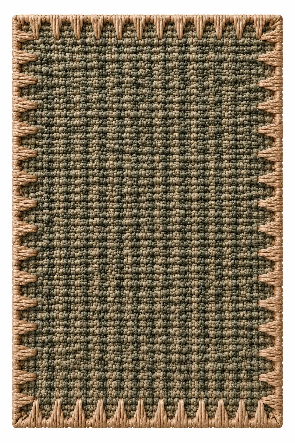 Whipstitch Moss luxury rug design