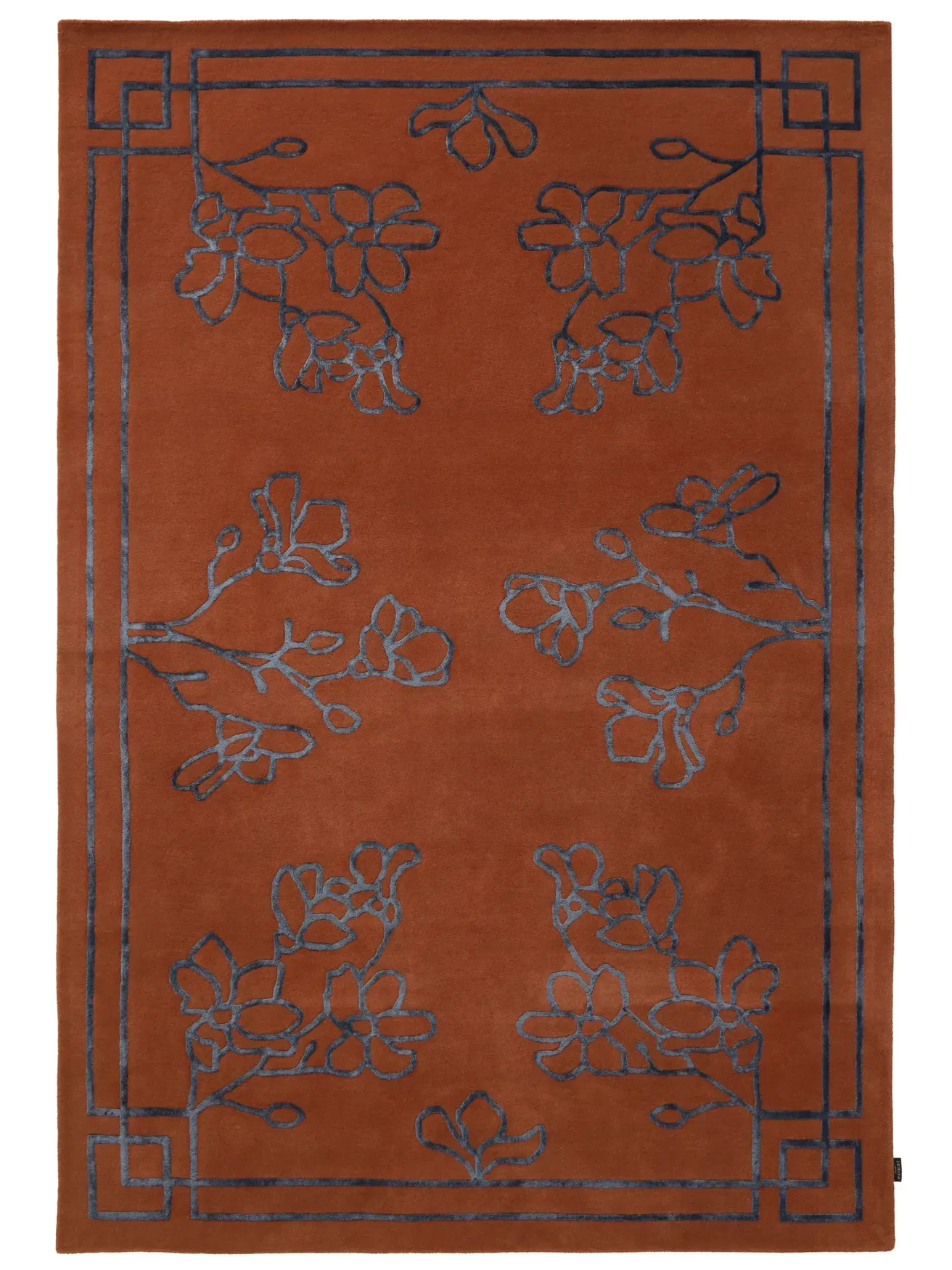 Petaline Ruby luxury rug design