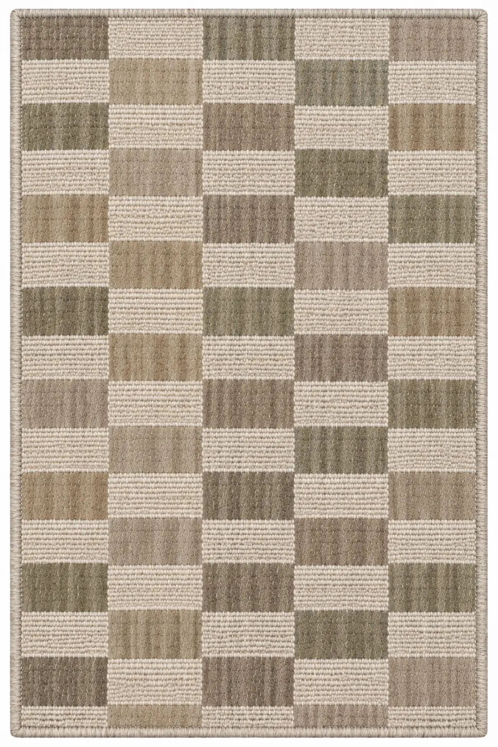Atelier Check Sage luxury rug design