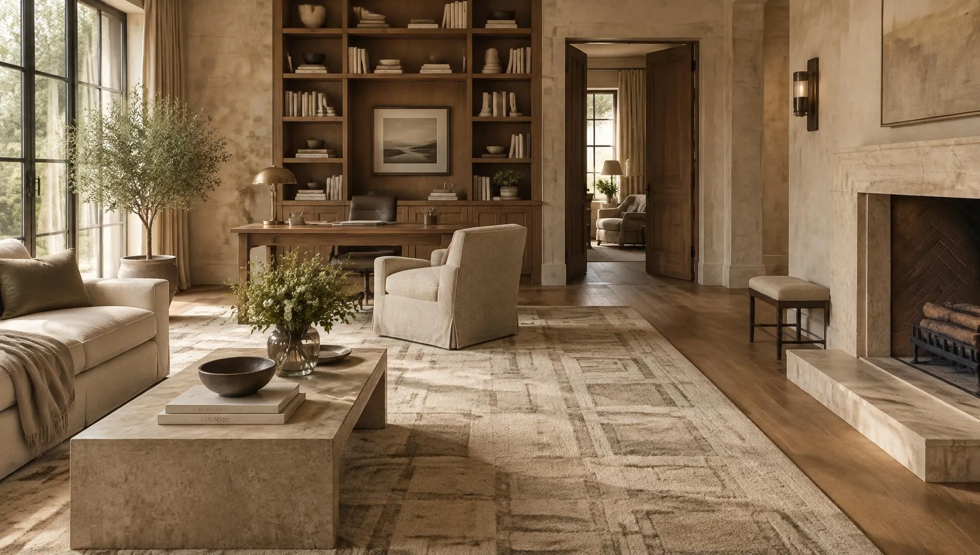 Rug Office Collection rugs styled in a room