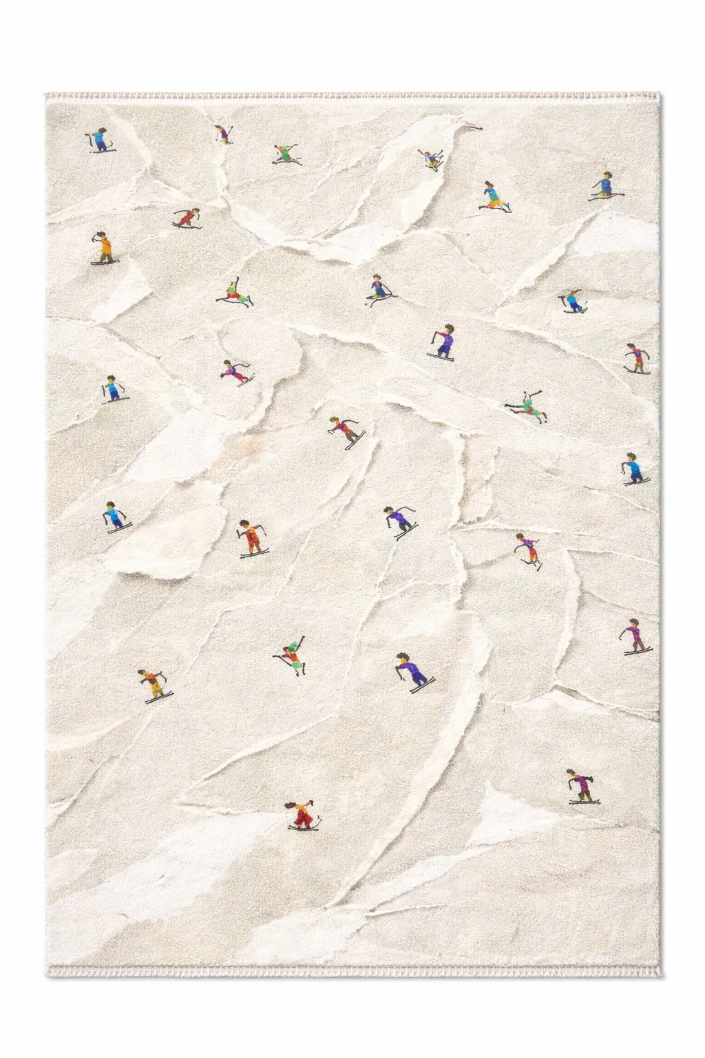 Alpine Skiers luxury rug design