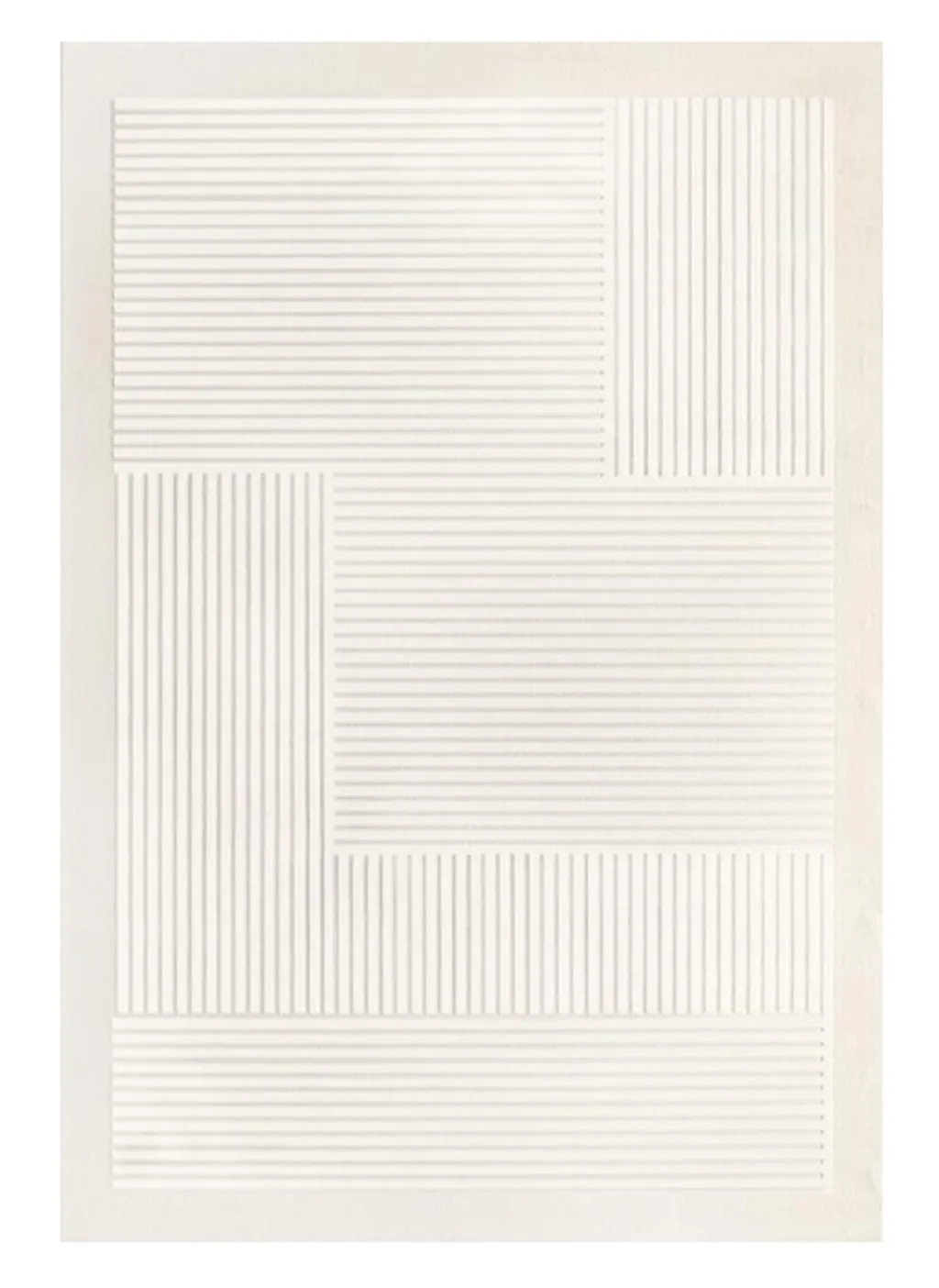 Block Stripe Ivory luxury rug design