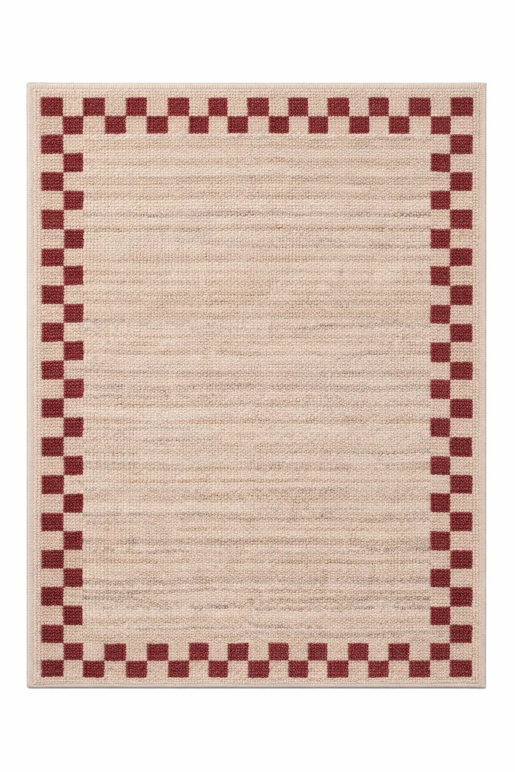 Checkerboard Bordeaux luxury rug design