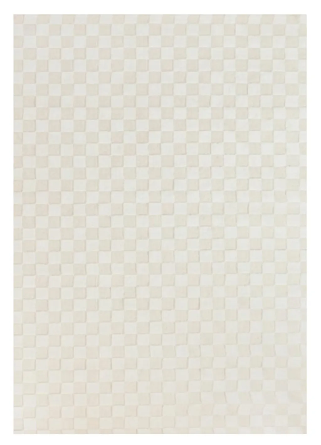 Checkerboard Cream luxury rug design
