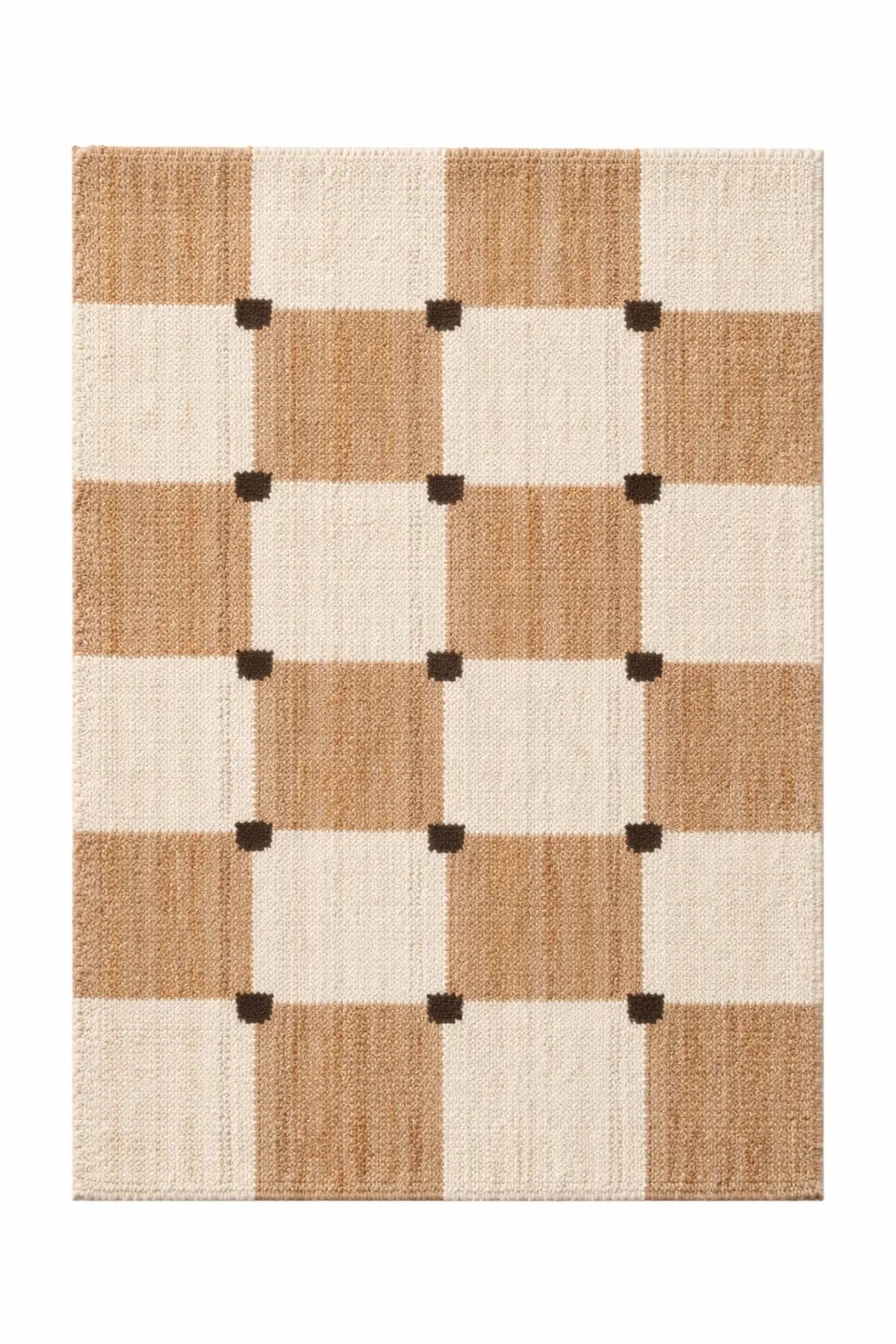 Gingham Camel luxury rug design