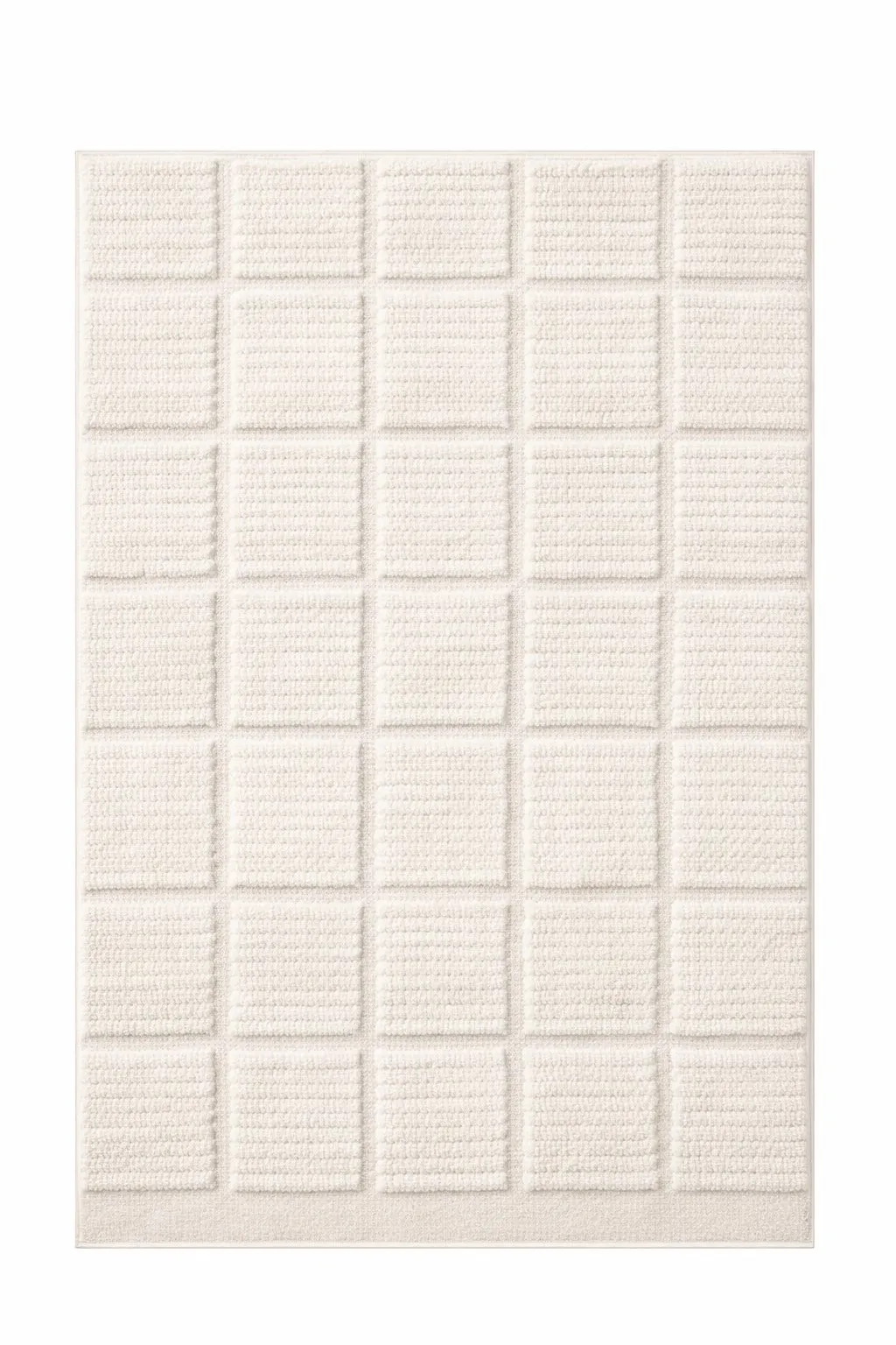 Grid Cream luxury rug design