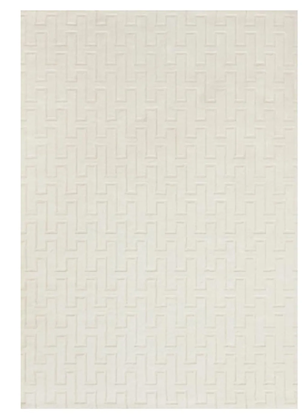 Interlocking Ivory luxury rug design