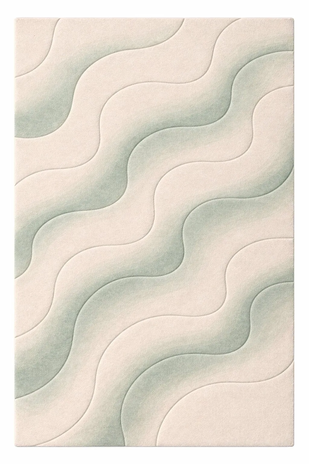 Wave Mint luxury rug design